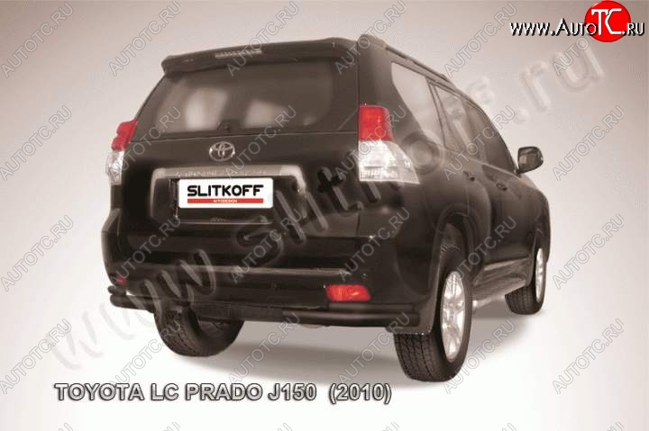 11 599 р. Уголки d76+d42 двойные  Toyota Land Cruiser Prado  J150 (2009-2013) дорестайлинг (Цвет: серебристый)  с доставкой в г. Таганрог