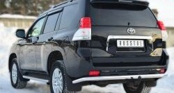 16 799 р. Одинарная защита заднего бампера из трубы диаметром 63 мм SLITKOFF Toyota Land Cruiser Prado J150 дорестайлинг (2009-2013)  с доставкой в г. Таганрог. Увеличить фотографию 4