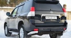 13 349 р. Защита заднего бампера (Ø76 мм уголки, нержавейка) SLITKOFF Toyota Land Cruiser Prado J150 дорестайлинг (2009-2013)  с доставкой в г. Таганрог. Увеличить фотографию 4