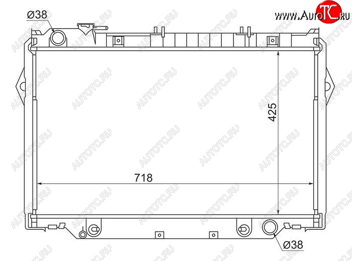 13 199 р. Радиатор двигателя SAT  Toyota Land Cruiser  80 (1989-1997)  с доставкой в г. Таганрог