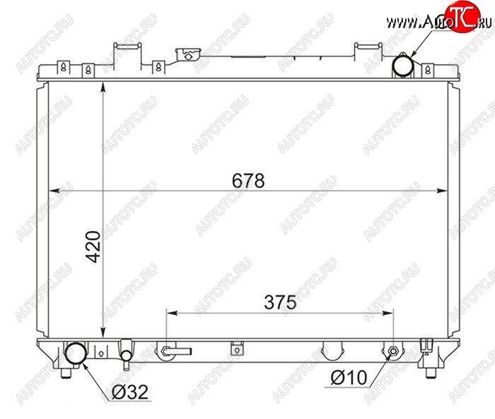 10 249 р. Радиатор двигателя SAT Toyota Noah 1 дорестайлинг (2001-2004)  с доставкой в г. Таганрог