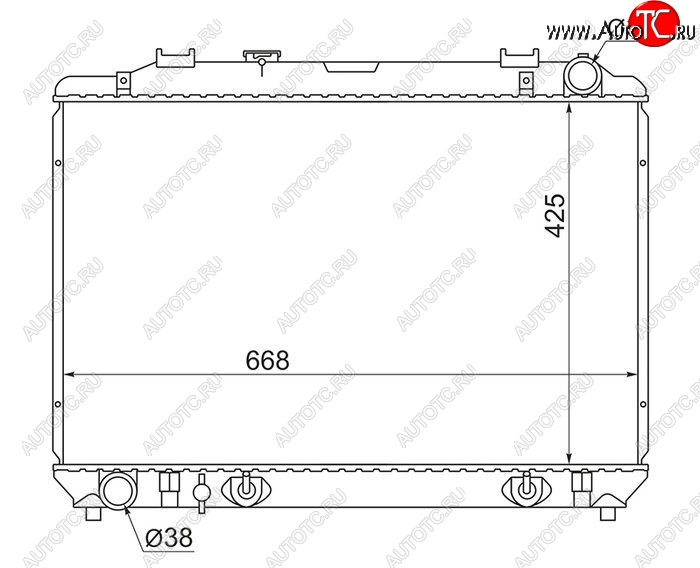 7 449 р. Радиатор двигателя SAT  Toyota Noah  1 (2001-2004) дорестайлинг  с доставкой в г. Таганрог