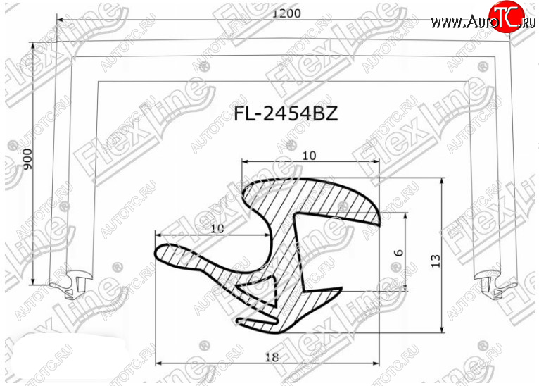 2 669 р. Молдинг лобового стекла FlexLine Toyota Prius XW20 дорестайлинг (2003-2005)  с доставкой в г. Таганрог