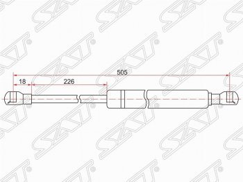 Газовый упор крышки багажника SAT Toyota (Тойота) Prius (Приус)  XW30 (2009-2011) XW30 дорестайлинг