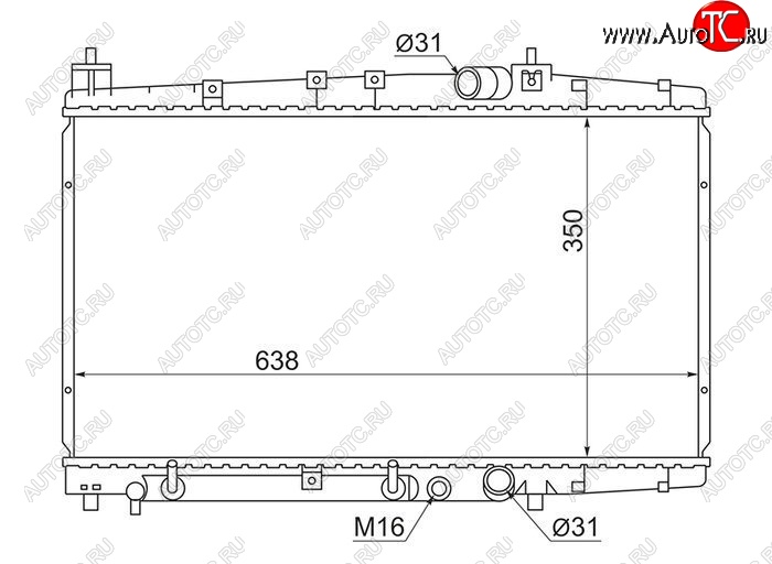 10 449 р. Радиатор двигателя SAT Toyota Probox (2002-2014)  с доставкой в г. Таганрог