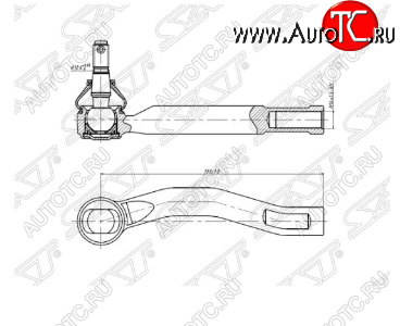 1 069 р. Правый наконечник рулевой тяги SAT  Toyota Ractis (2005-2010)  с доставкой в г. Таганрог