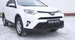 1 939 р. Защитная сетка решетки переднего бампера РА Toyota RAV4 XA40 5 дв. рестайлинг (2015-2019)  с доставкой в г. Таганрог. Увеличить фотографию 2