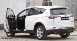 1 579 р. Накладки на порожки автомобиля RA  Toyota RAV4  XA40 (2015-2019) 5 дв. рестайлинг (Комплект (4 шт.))  с доставкой в г. Таганрог. Увеличить фотографию 2