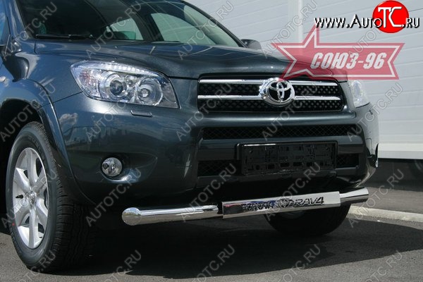 15 479 р. Защита переднего бампера одинарная Souz-96 (d76) Toyota RAV4 XA305 5 дв. дорестайлинг (2005-2009)  с доставкой в г. Таганрог