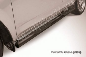 10 999 р. Защита порогов Slitkoff  Toyota RAV4  XA305 (2005-2009) 5 дв. дорестайлинг (Цвет: серебристый)  с доставкой в г. Таганрог. Увеличить фотографию 1