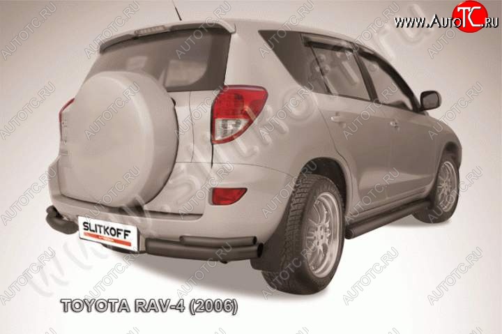 8 199 р. Уголки d76+d42 двойные  Toyota RAV4  XA305 (2005-2009) 5 дв. дорестайлинг (Цвет: серебристый)  с доставкой в г. Таганрог