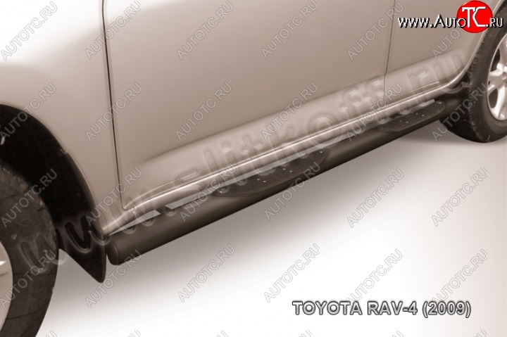 12 349 р. Защита порогов Slitkoff Toyota RAV4 XA30 5 дв. 1-ый рестайлинг (2008-2010) (Цвет: серебристый)  с доставкой в г. Таганрог