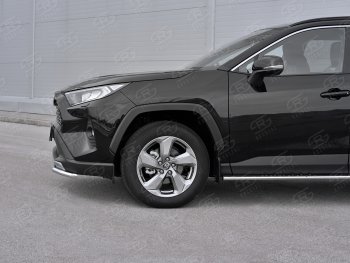 16 999 р. Защита переднего бампера (Ø42 мм, нержавейка) SLITKOFF Toyota RAV4 XA50 5 дв. дорестайлинг (2018-2024)  с доставкой в г. Таганрог. Увеличить фотографию 4