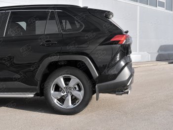 15 999 р. Защита заднего бампера (Ø75х42 мм, нержавейка) Russtal Toyota RAV4 XA50 5 дв. дорестайлинг (2018-2024)  с доставкой в г. Таганрог. Увеличить фотографию 4