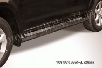 12 349 р. Защита порогов Slitkoff  Toyota RAV4  XA30 (2010-2013) 5 дв. удлиненный 2-ой рестайлинг (Цвет: серебристый)  с доставкой в г. Таганрог. Увеличить фотографию 1