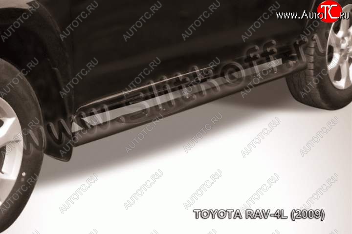 12 349 р. Защита порогов Slitkoff  Toyota RAV4  XA30 (2010-2013) 5 дв. удлиненный 2-ой рестайлинг (Цвет: серебристый)  с доставкой в г. Таганрог