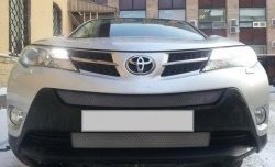 1 539 р. Сетка верхнего воздухозаборника переднего бампера Russtal  Toyota RAV4  XA40 (2012-2015) 5 дв. дорестайлинг (хром)  с доставкой в г. Таганрог. Увеличить фотографию 2