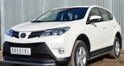 14 549 р. Одинарная защита переднего бампера диаметром 63 мм SLITKOFF  Toyota RAV4  XA40 (2012-2015) 5 дв. дорестайлинг  с доставкой в г. Таганрог. Увеличить фотографию 4