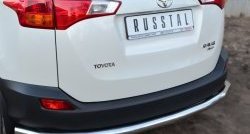 16 849 р. Одинарная защита заднего бампера из трубы диаметром 63 мм SLITKOFF  Toyota RAV4  XA40 (2012-2015) 5 дв. дорестайлинг  с доставкой в г. Таганрог. Увеличить фотографию 3