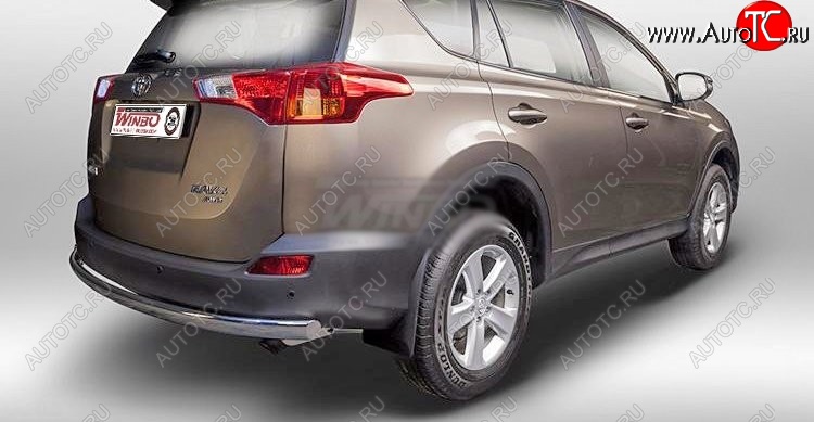 12 499 р. Защита заднего бампера WINBO (Ø76 мм, нержавейка)  Toyota RAV4  XA40 (2012-2015) 5 дв. дорестайлинг  с доставкой в г. Таганрог