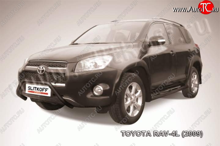 17 899 р. Кенгурятник d57 мини  Toyota RAV4  XA30 (2009-2010) 5 дв. удлиненный 1-ый рестайлинг (Цвет: серебристый)  с доставкой в г. Таганрог