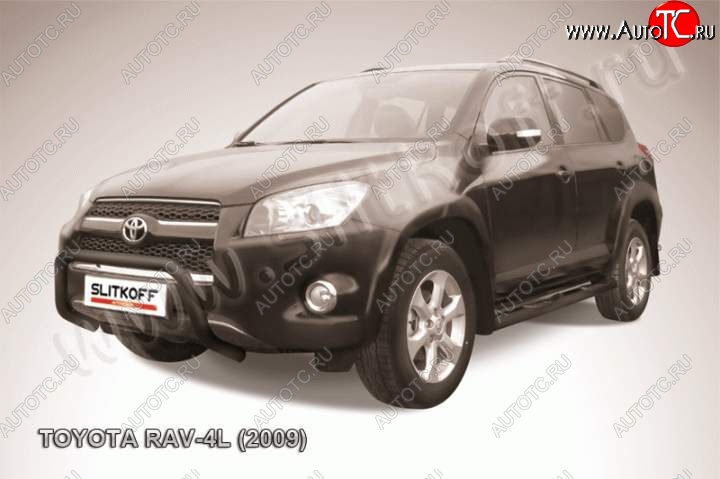 16 999 р. Кенгурятник d57 низкий  Toyota RAV4  XA30 (2009-2010) 5 дв. удлиненный 1-ый рестайлинг (Цвет: серебристый)  с доставкой в г. Таганрог