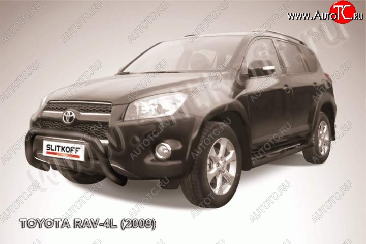 23 549 р. Кенгурятник d76 низкий Toyota RAV4 XA30 5 дв. удлиненный 1-ый рестайлинг (2009-2010) (Цвет: серебристый)  с доставкой в г. Таганрог