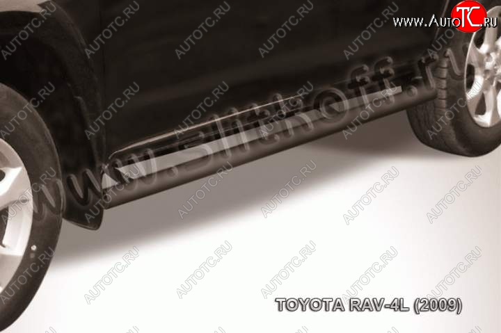 11 949 р. Защита порогов Slitkoff  Toyota RAV4  XA30 (2003-2010) 5 дв. удлиненный дорестайлинг, 5 дв. удлиненный 1-ый рестайлинг (Цвет: серебристый)  с доставкой в г. Таганрог