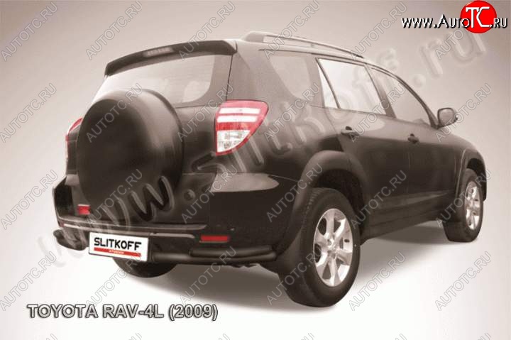 6 999 р. Уголки d57+d42 двойные  Toyota RAV4  XA30 (2009-2010) 5 дв. удлиненный 1-ый рестайлинг (Цвет: серебристый)  с доставкой в г. Таганрог