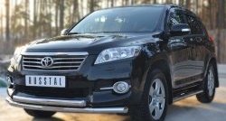 22 399 р. Защита переднего бампера (2 трубыØ76 и 42 мм, нержавейка) SLITKOFF Toyota RAV4 XA30 5 дв. 2-ой рестайлинг (2010-2013)  с доставкой в г. Таганрог. Увеличить фотографию 4