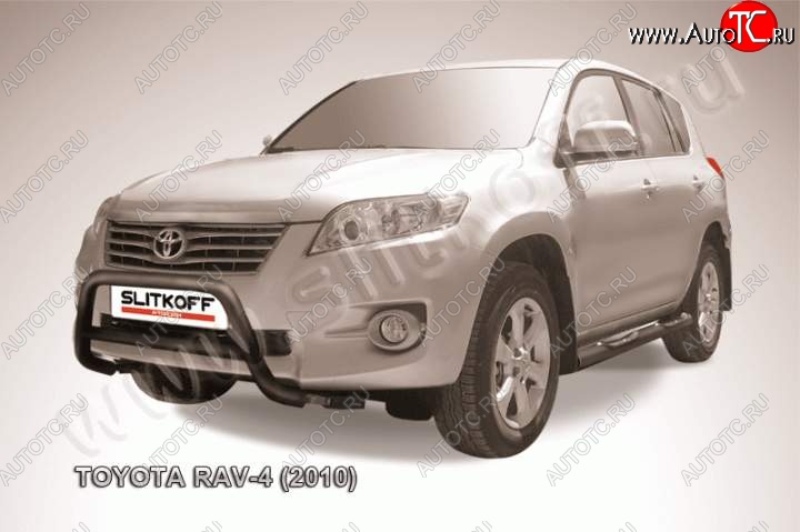 16 999 р. Кенгурятник d57 низкий  Toyota RAV4  XA30 (2010-2013) 5 дв. 2-ой рестайлинг, 5 дв. удлиненный 2-ой рестайлинг (Цвет: серебристый)  с доставкой в г. Таганрог