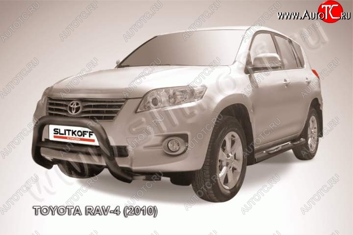 23 549 р. Кенгурятник d76 низкий Toyota RAV4 XA30 5 дв. 2-ой рестайлинг (2010-2013) (Цвет: серебристый)  с доставкой в г. Таганрог