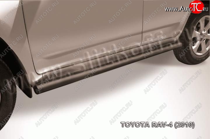 9 849 р. Защита порогов Slitkoff  Toyota RAV4  XA30 (2010-2013) 5 дв. 2-ой рестайлинг, 5 дв. удлиненный 2-ой рестайлинг (Цвет: серебристый)  с доставкой в г. Таганрог