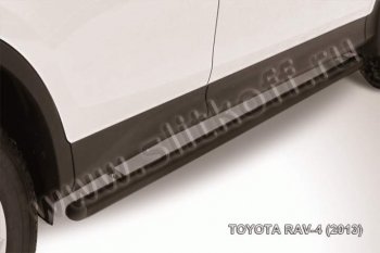 Защита порогов Slitkoff Toyota (Тойота) RAV4 (рав)  XA40 (2012-2015) XA40 5 дв. дорестайлинг