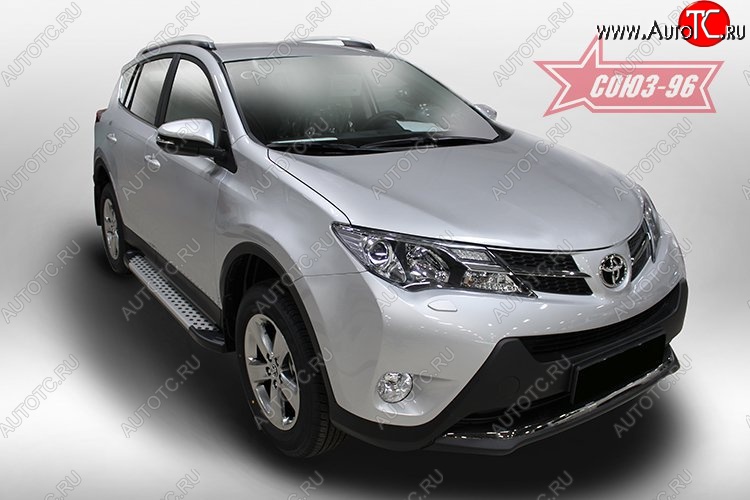 9 089 р. Пороги из алюминиевого профиля Souz-96 Toyota RAV4 XA40 5 дв. дорестайлинг (2012-2015)  с доставкой в г. Таганрог