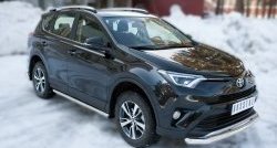 15 299 р. Защита порогов из круглой трубы диаметром 63 мм (рестайлинг) Russtal Toyota RAV4 XA40 5 дв. дорестайлинг (2012-2015) (Защита порогов с со скосами на торцах (вариант 1))  с доставкой в г. Таганрог. Увеличить фотографию 7