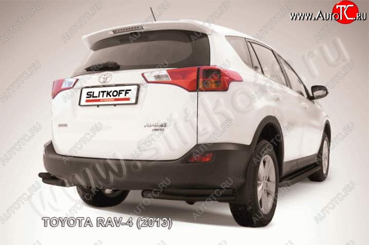 6 849 р. Уголки d57+d42 двойные  Toyota RAV4  XA40 (2012-2015) 5 дв. дорестайлинг (Цвет: серебристый)  с доставкой в г. Таганрог