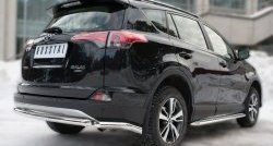 14 999 р. Защита заднего бампера (Ø63 мм уголки, нержавейка) SLITKOFF  Toyota RAV4  XA40 (2015-2019) 5 дв. рестайлинг  с доставкой в г. Таганрог. Увеличить фотографию 4