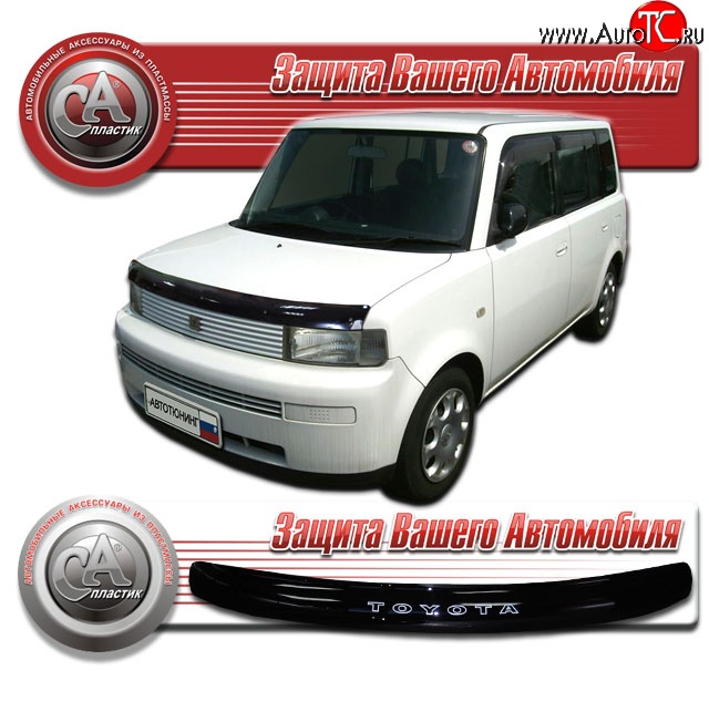 1 899 р. Дефлектор капота CA Plastic  Toyota Scion  XB (2002-2024) (Classic черный, Без надписи)  с доставкой в г. Таганрог