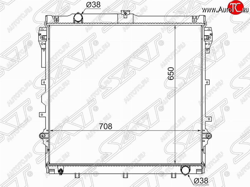 12 249 р. Радиатор двигателя SAT Toyota Sequoia XK60 дорестайлинг (2007-2017)  с доставкой в г. Таганрог