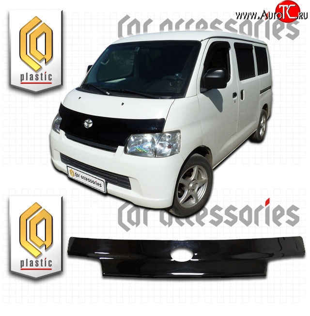 2 199 р. Дефлектор капота CA-Plastic  Toyota Town Ace  s400 (2008-2020) дорестацлинг (Classic черный, Без надписи)  с доставкой в г. Таганрог