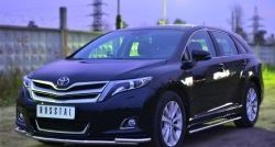 18 799 р. Защита переднего бампера (2 трубыØ42 мм, нержавейка) SLITKOFF Toyota Venza GV10 рестайлинг (2012-2016)  с доставкой в г. Таганрог. Увеличить фотографию 3