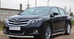 13 649 р. Одинарная защита переднего бампера диаметром 63 мм SLITKOFF  Toyota Venza  GV10 (2012-2016) рестайлинг  с доставкой в г. Таганрог. Увеличить фотографию 4