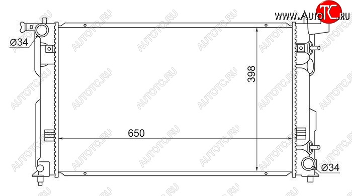 7 699 р. Радиатор двигателя SAT  Toyota Vista Ardeo  V50 (1998-2000) дорестайлинг универсал  с доставкой в г. Таганрог