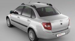 3 059 р. Рейлинги Petroil Tuning на автомобиль Лада Гранта 2190 седан дорестайлинг (2011-2017) (Серебристые)  с доставкой в г. Таганрог. Увеличить фотографию 2