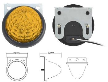 Универсальный поворотник диодный SAT (12V/24V желтый) Subaru Forester SJ дорестайлинг (2012-2016) ()