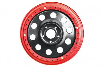 13 999 р. Штампованый диск OFF-ROAD Wheels (усиленный, с бедлоком) 8.0x17   (Цвет: черный-красный)  с доставкой в г. Таганрог. Увеличить фотографию 2