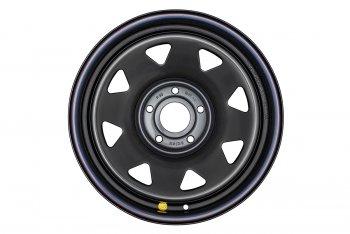 8 449 р. Штампованый диск OFF-ROAD Wheels (усиленный, треугольник мелкий) 8.0x17   (Цвет: черный)  с доставкой в г. Таганрог. Увеличить фотографию 2