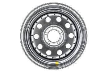 7 349 р. Штампованый диск OFF-ROAD Wheels (усиленный, круг) 8.0x15   (Цвет: хром)  с доставкой в г. Таганрог. Увеличить фотографию 2