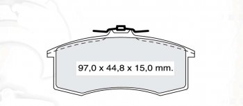 699 р. Колодка переднего дискового тормоза DAFMI Лада Ока 1111 (1988-2008)  с доставкой в г. Таганрог. Увеличить фотографию 3